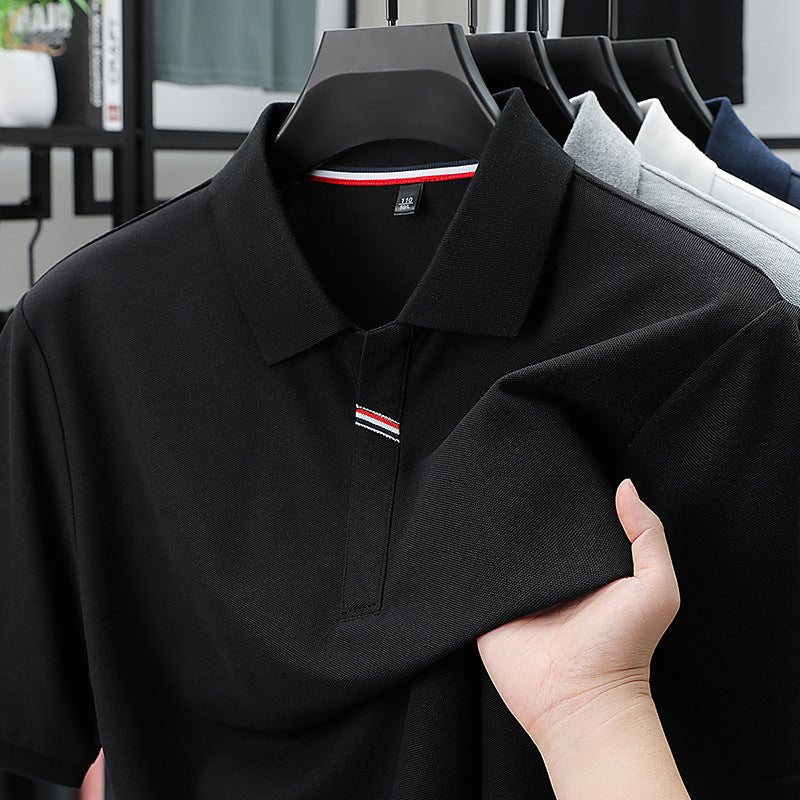Men's Fashion Lapel Collar Simple Casual T-Shirt