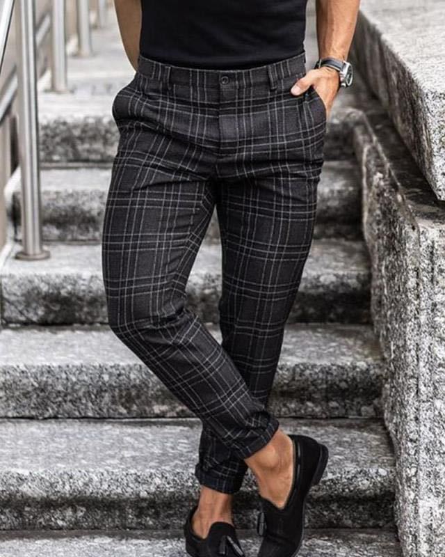 Blend Pants Plaid Casual