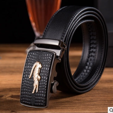 Leather Belt Classic Buckle