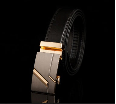 Leather Belt Classic Buckle