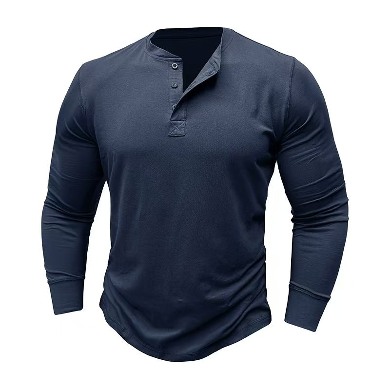 Men's Fashionable Pure Cotton Crewneck Long-Sleeve
