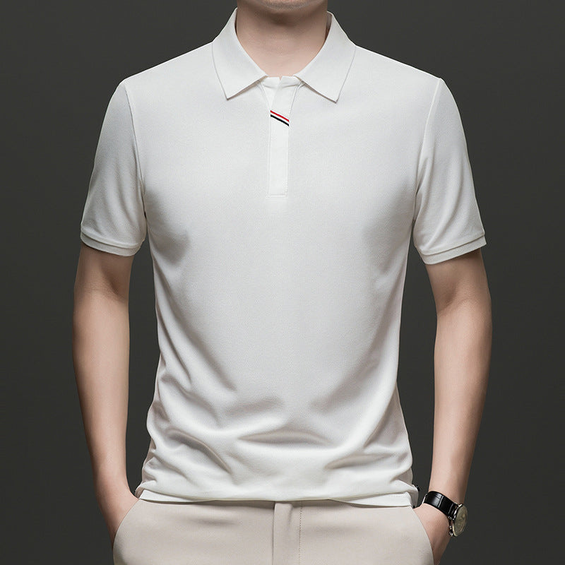 Men's Fashion Lapel Collar Simple Casual T-Shirt