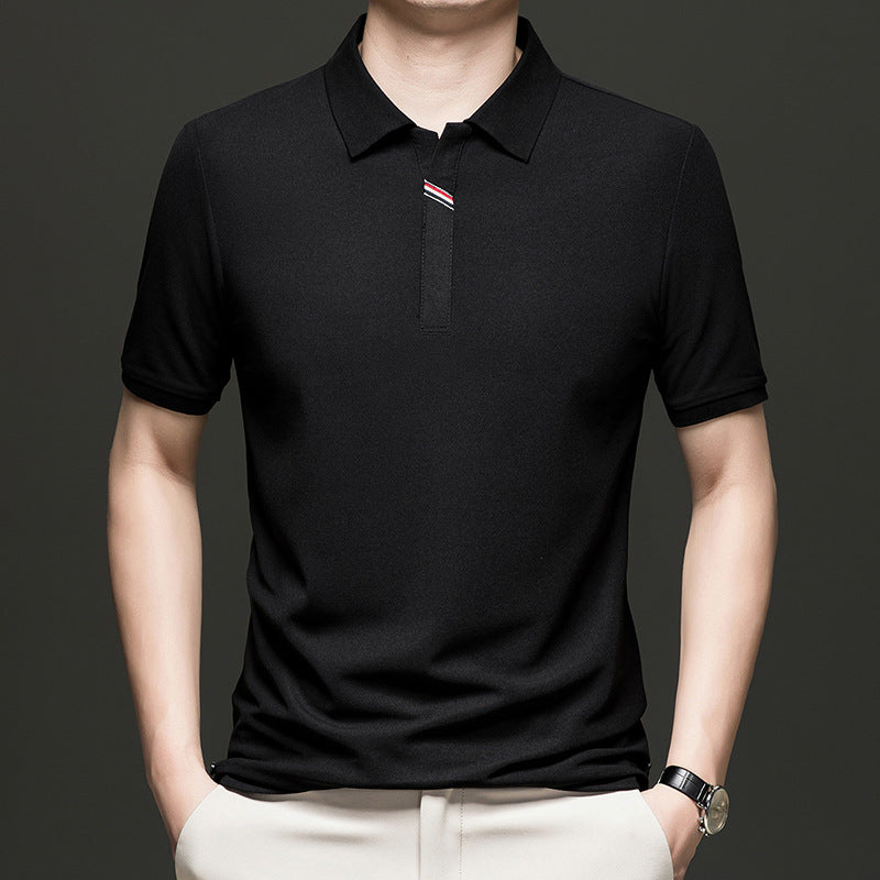 Men's Fashion Lapel Collar Simple Casual T-Shirt