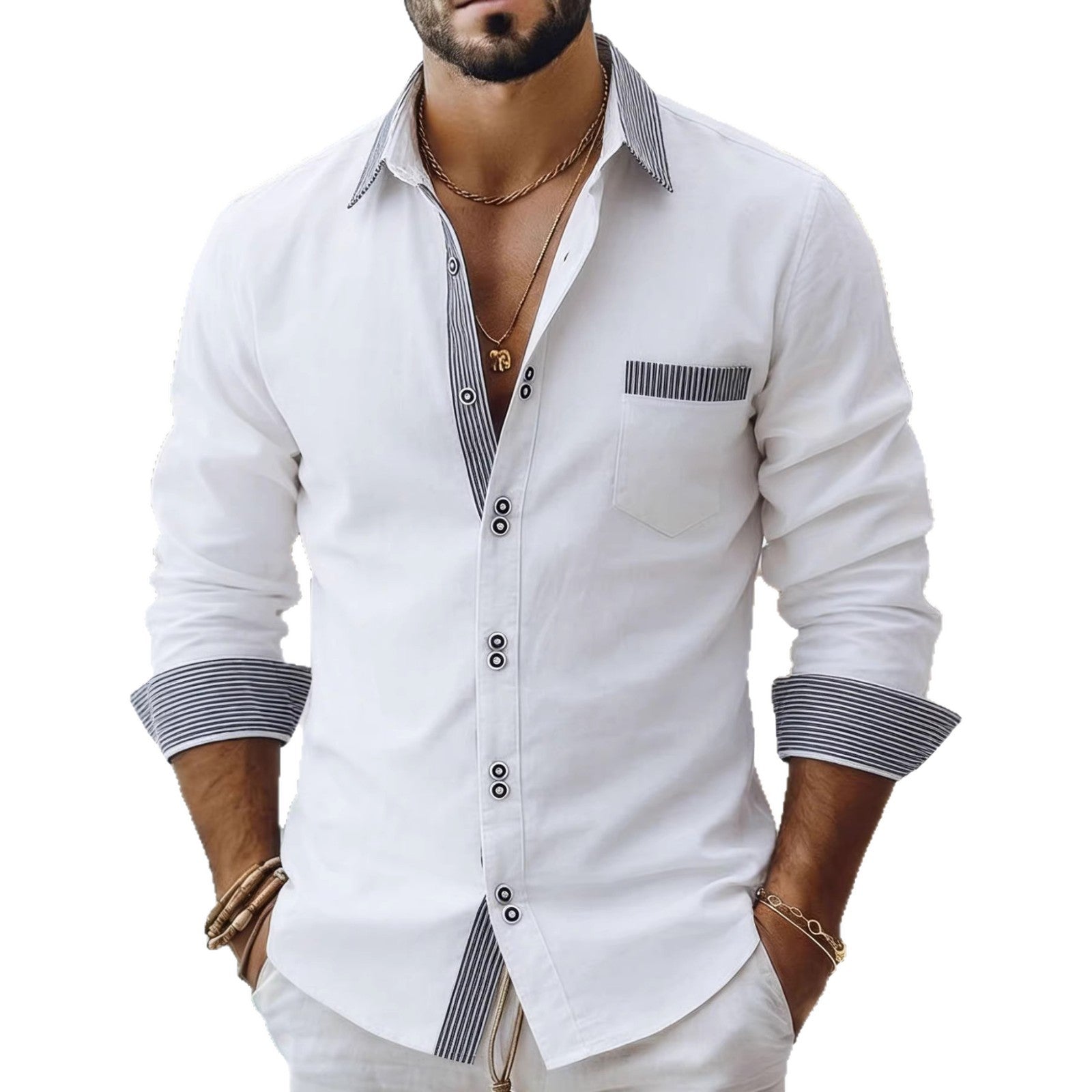 Cotton Shirt Double Buckle