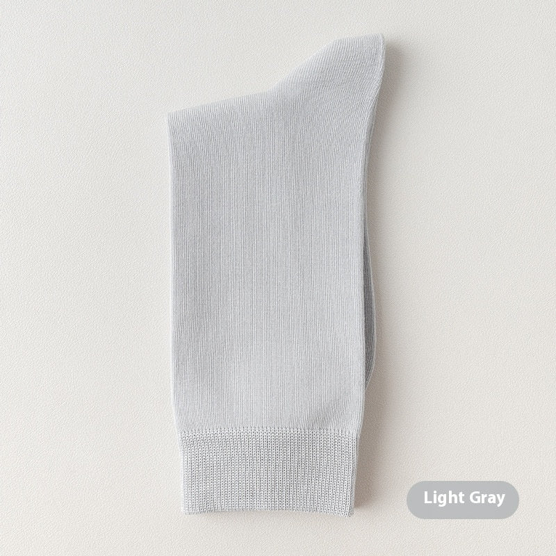 Mid Calf Cotton Socks Clean Knit