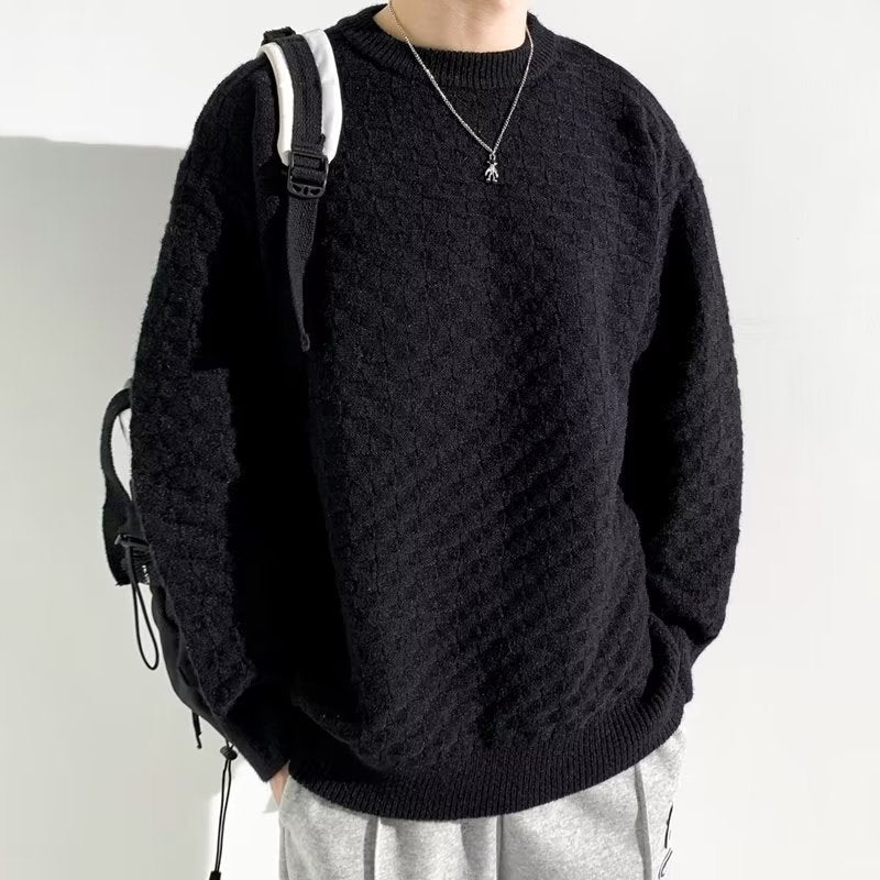 Blend Sweater Plaid Pattern