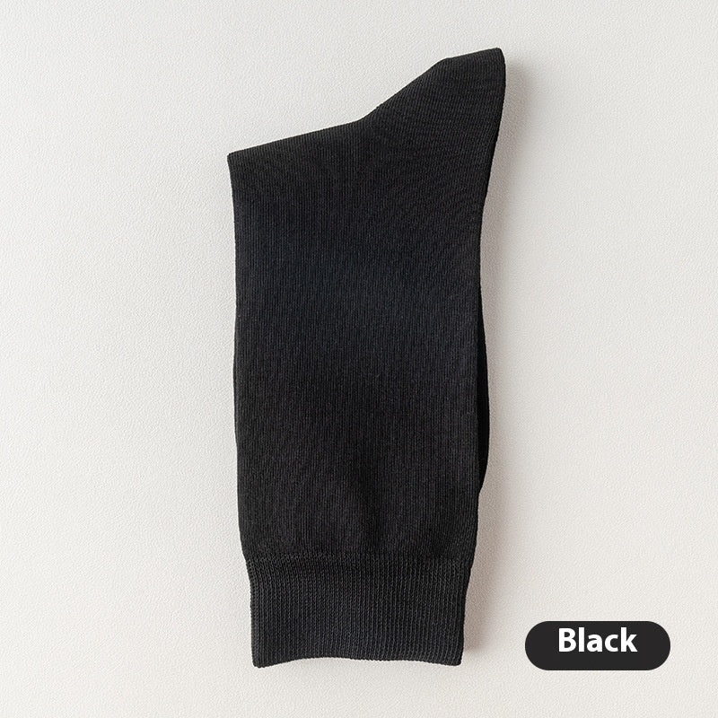 Mid Calf Cotton Socks Clean Knit