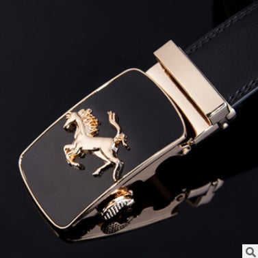 Leather Belt Classic Buckle