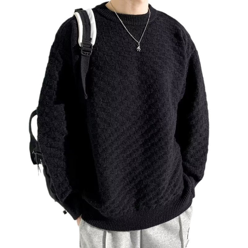 Blend Sweater Plaid Pattern