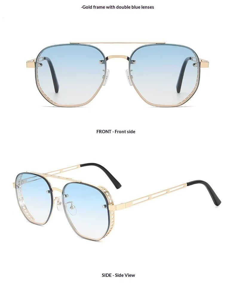 Metal Sunglasses Double Bridge