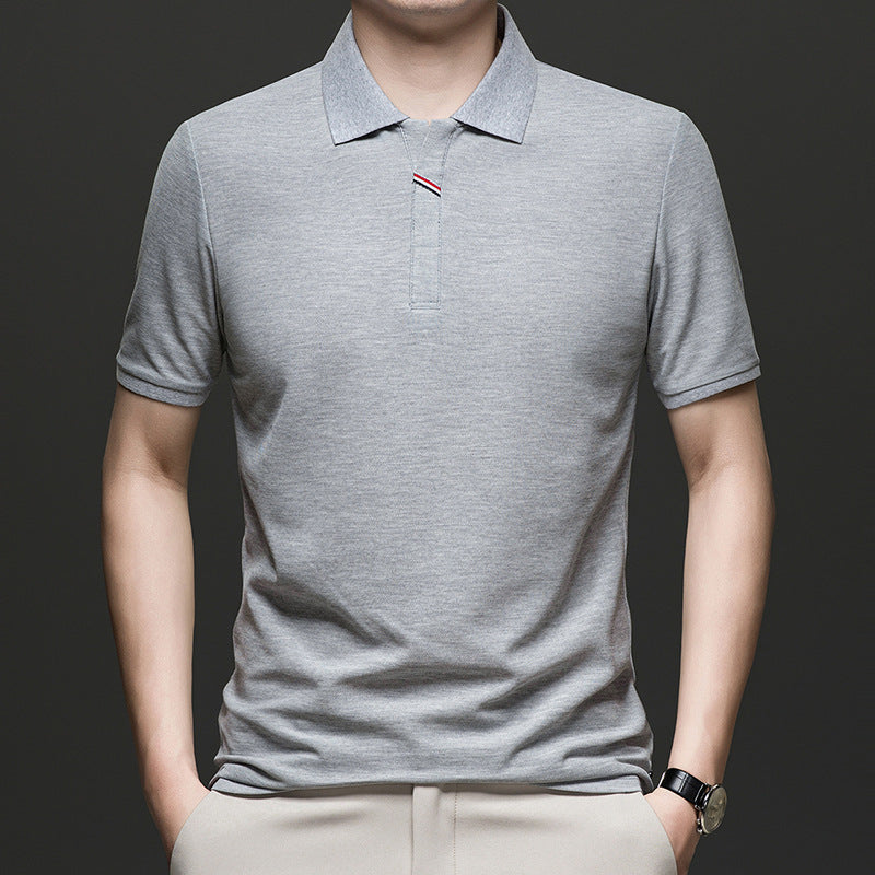 Men's Fashion Lapel Collar Simple Casual T-Shirt