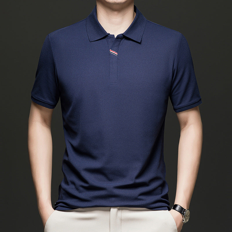 Men's Fashion Lapel Collar Simple Casual T-Shirt