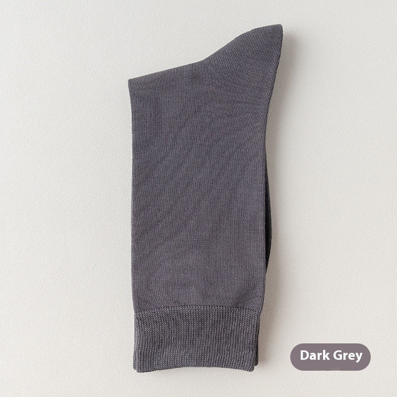 Mid Calf Cotton Socks Clean Knit