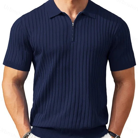 Polyester Polo Ribbed T-Shirt