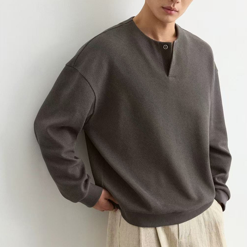 Mens Plus-Size Lightweight Crew-Neck Sweatshirt