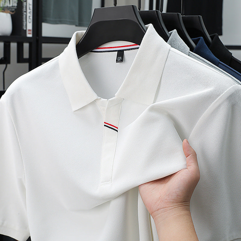 Men's Fashion Lapel Collar Simple Casual T-Shirt